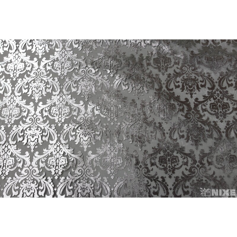 ORGANZA VZOR 698 39cmx10yd*STŘÍBRNÁ