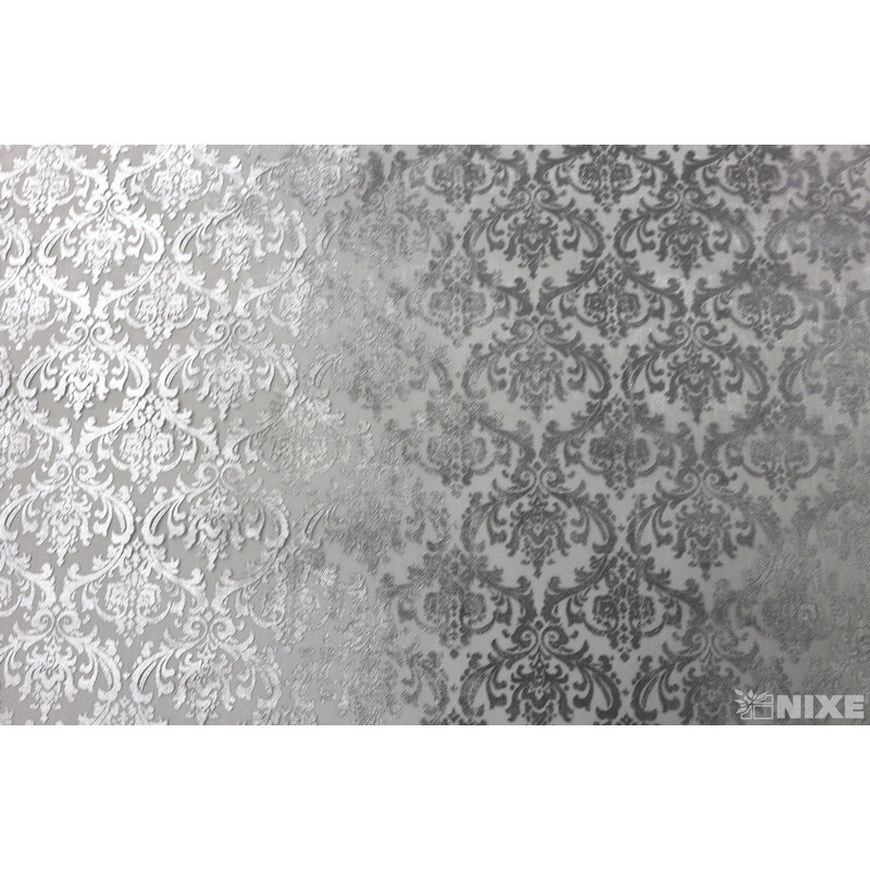 ORGANZA VZOR 698 39cmx10yd*BÍLÁ-STŘÍBRNÁ