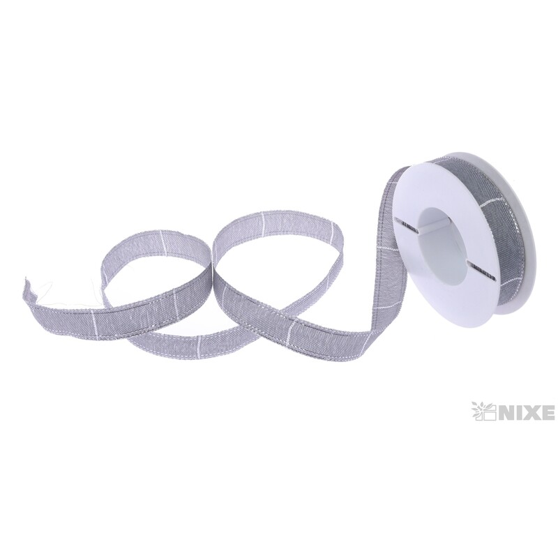 ROSALINE 1184 25mmx20m*ŠEDÁ+STŘÍBRNÁ 227