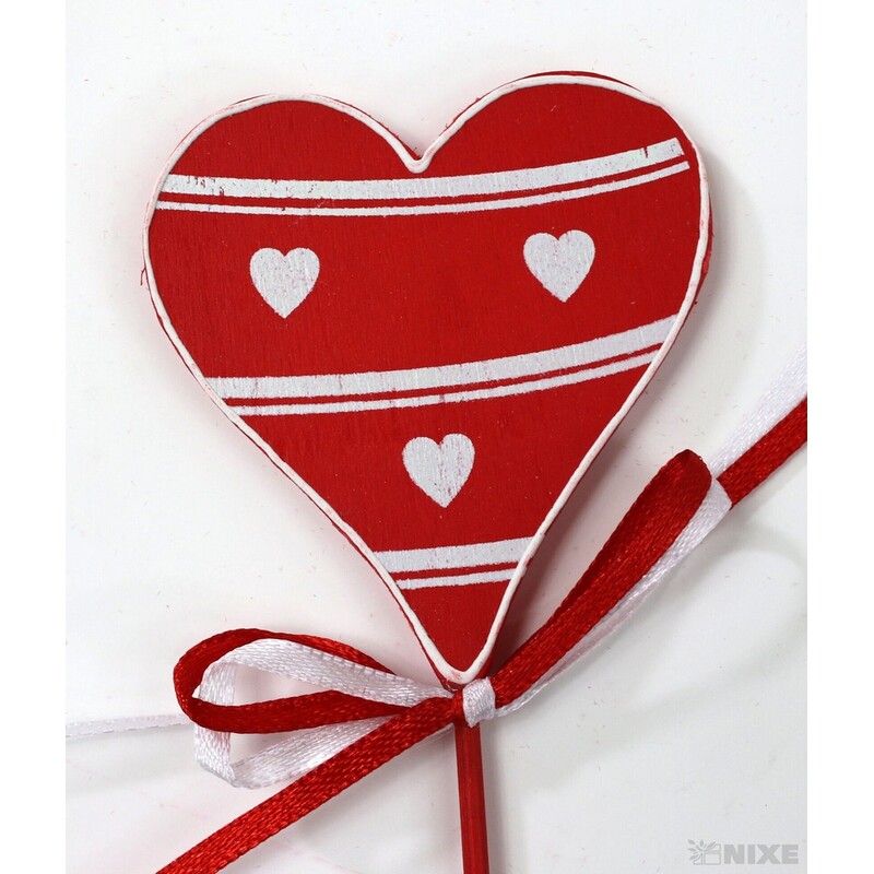 ZÁPICH D SRDCE 12ks 06cmx28cm*ČERVENÁ