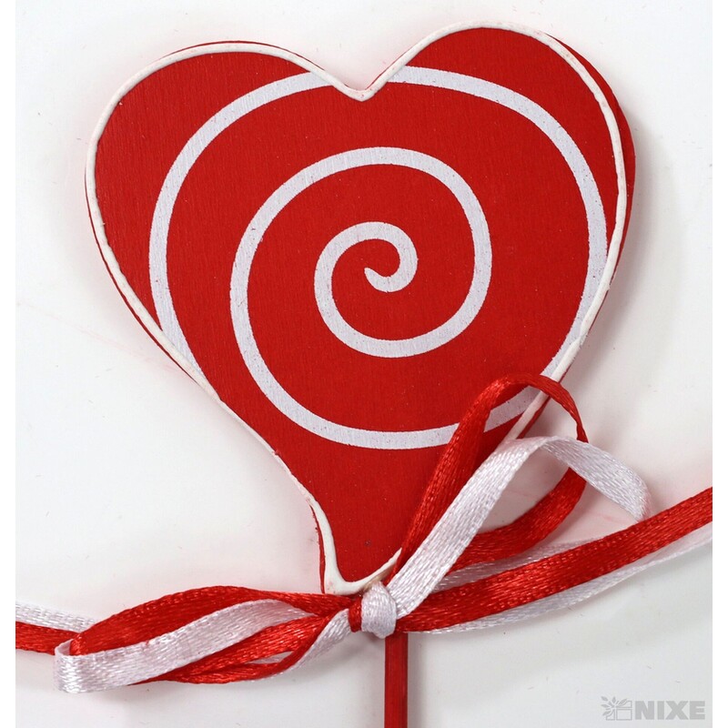 ZÁPICH D SRDCE 12ks 06cmx28cm*ČERVENÁ