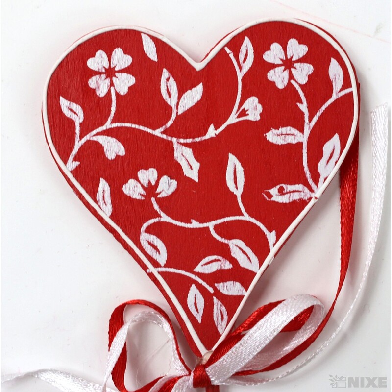 ZÁPICH D SRDCE 12ks 06cmx28cm*ČERVENÁ