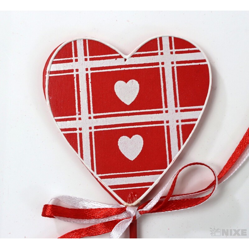 ZÁPICH D SRDCE 12ks 06cmx28cm*ČERVENÁ