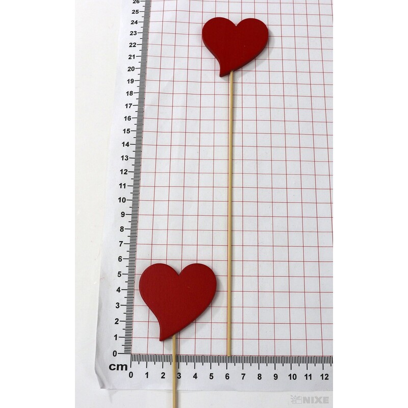 ZÁPICH SRDCE 5x24cm 10ks*ČERVENÁ