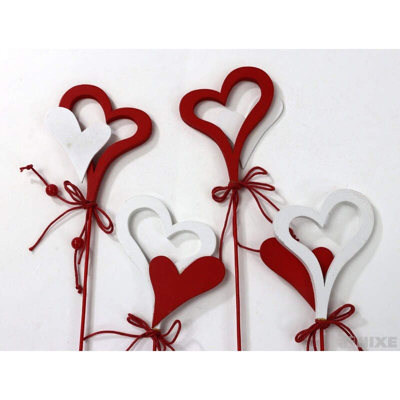 ZÁPICH SRDCE 7x28cm 10ks*ČERVENÁ