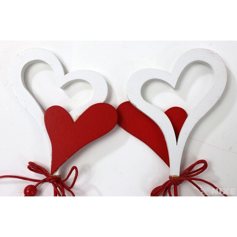 ZÁPICH SRDCE 7x28cm 10ks*ČERVENÁ