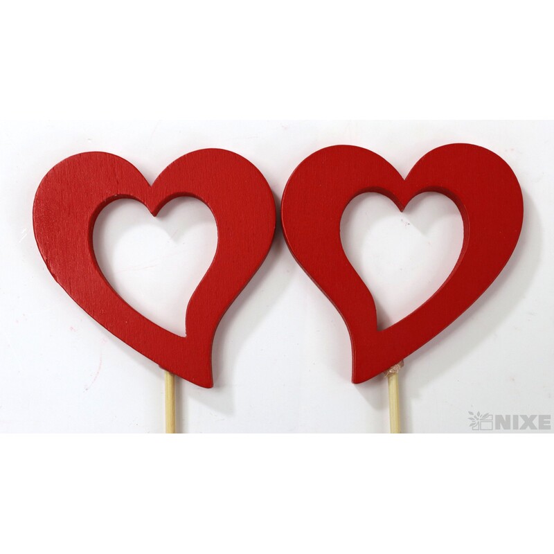 ZÁPICH SRDCE 5x25cm 10ks*ČERVENÁ