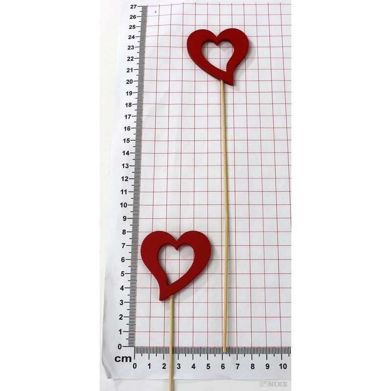 ZÁPICH SRDCE 5x25cm 10ks*ČERVENÁ
