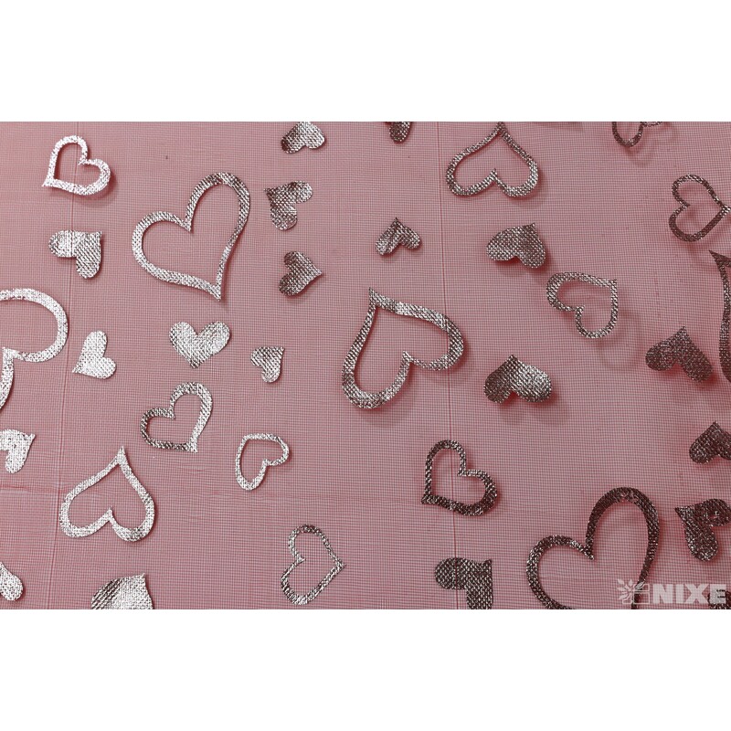 ORGANZA SRDCE 3520 36cmx5yd*ČERVENÁ