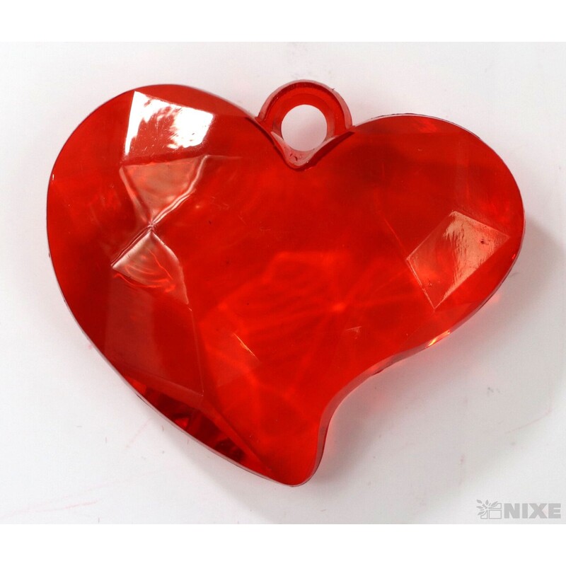 SRDCE NAVL. AKRYL 3,5cm 10ks*ČERVENÁ