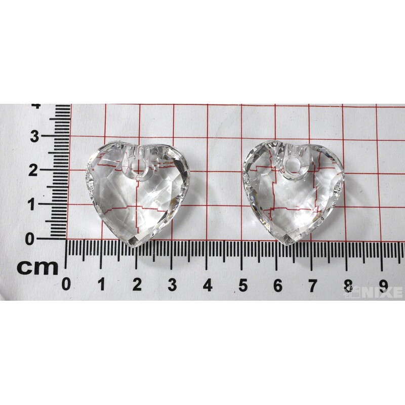 SRDCE NAVL. AKRYL 3cm 20ks*PRŮHLEDNÁ