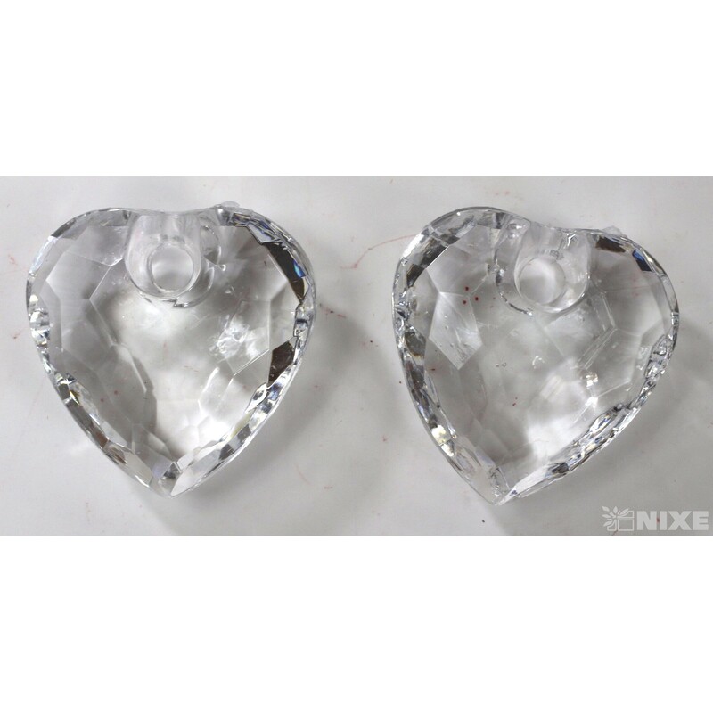 SRDCE NAVL. AKRYL 3,5cm 10ks*PRŮHLEDNÁ