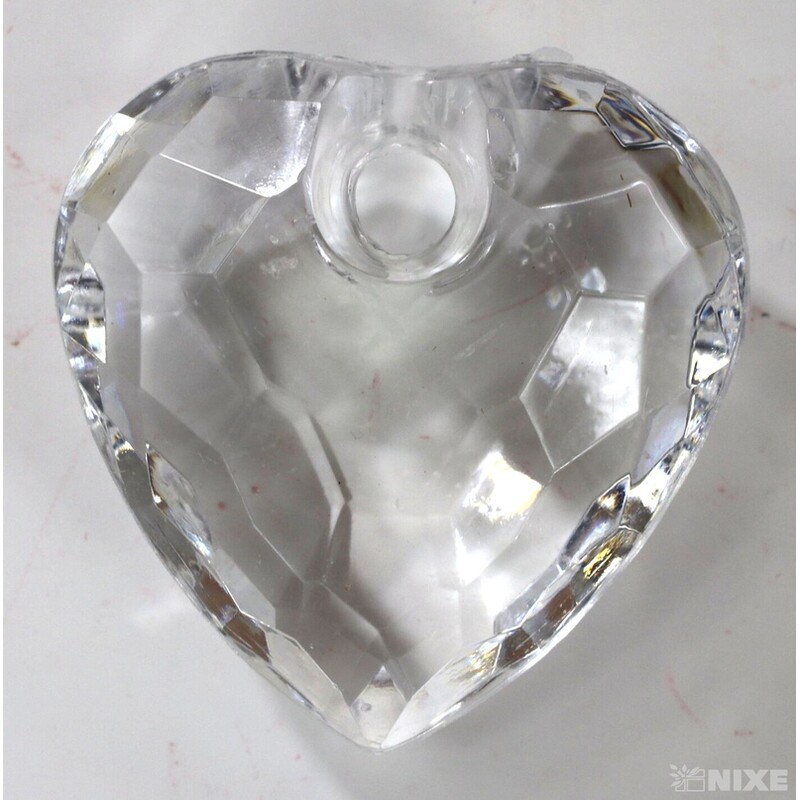 SRDCE NAVL. AKRYL 3,5cm 10ks*PRŮHLEDNÁ