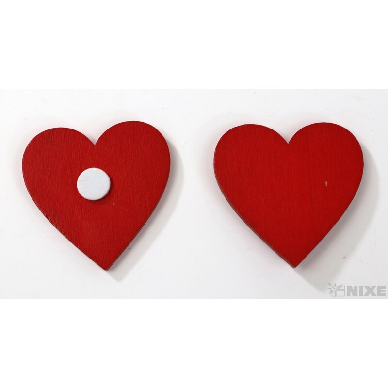 SRDCE NALEP. 3,5cm 24ks*ČERVENÁ