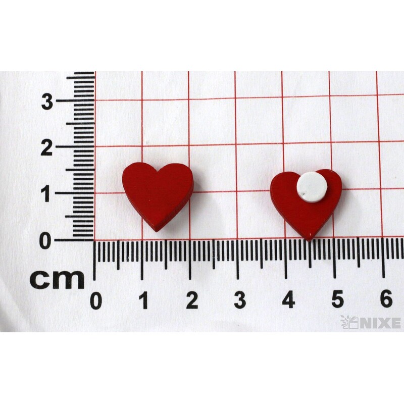 SRDCE NALEP. 1,5cm 20ks*ČERVENÁ