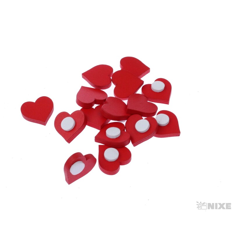 SRDCE NALEP. 2cm 15ks*ČERVENÁ