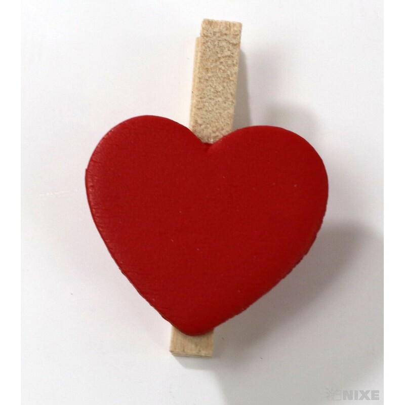 SRDCE NA KOLÍČKU 2x3cm 10ks*ČERVENÁ