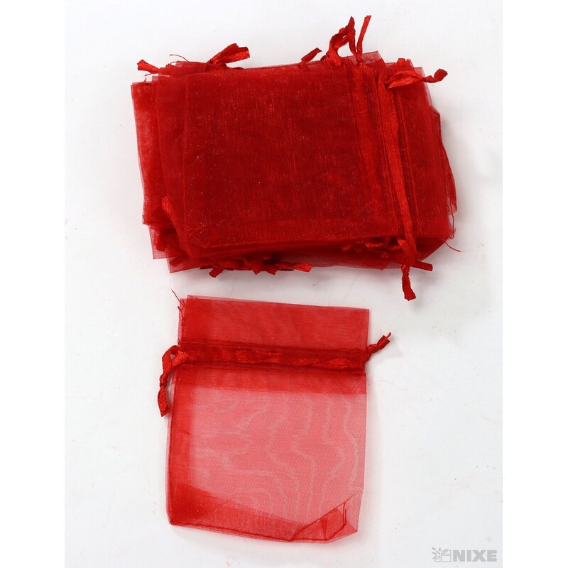 SÁČEK ORGANZA 07,5x10cm*ČERVENÁ