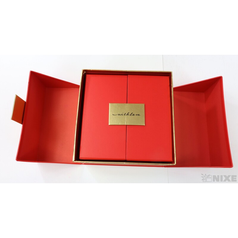 KRABICE 21x12x21cm 19x10x19*ČERVENÁ