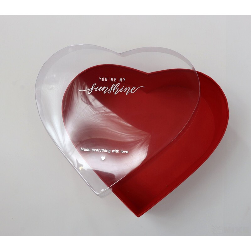 KRABICE SRDCE 26x11cm 23x9 21x8*ČERVENÁ