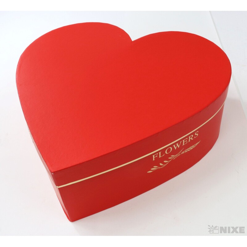 KRABICE SRDCE 3ks 33x11cm 28x10 25x9*ČERVENÁ