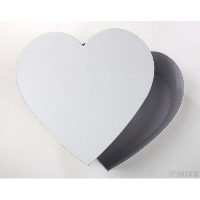 KRABICE SRDCE 3ks 33x11cm 28x10 25x9*BÍLÁ