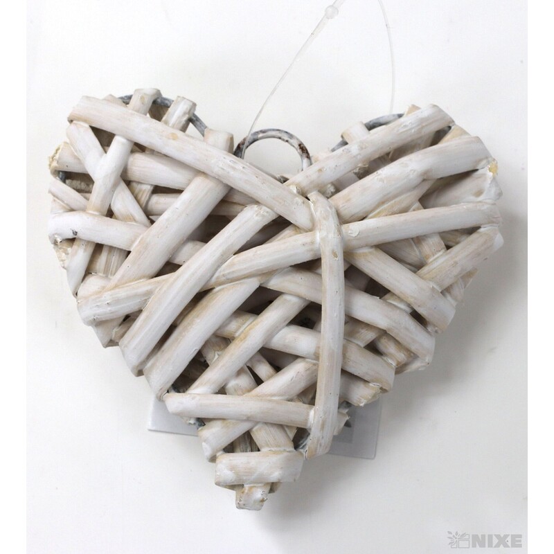 ZÁVĚS SRDCE 8cm*BÍLÁ