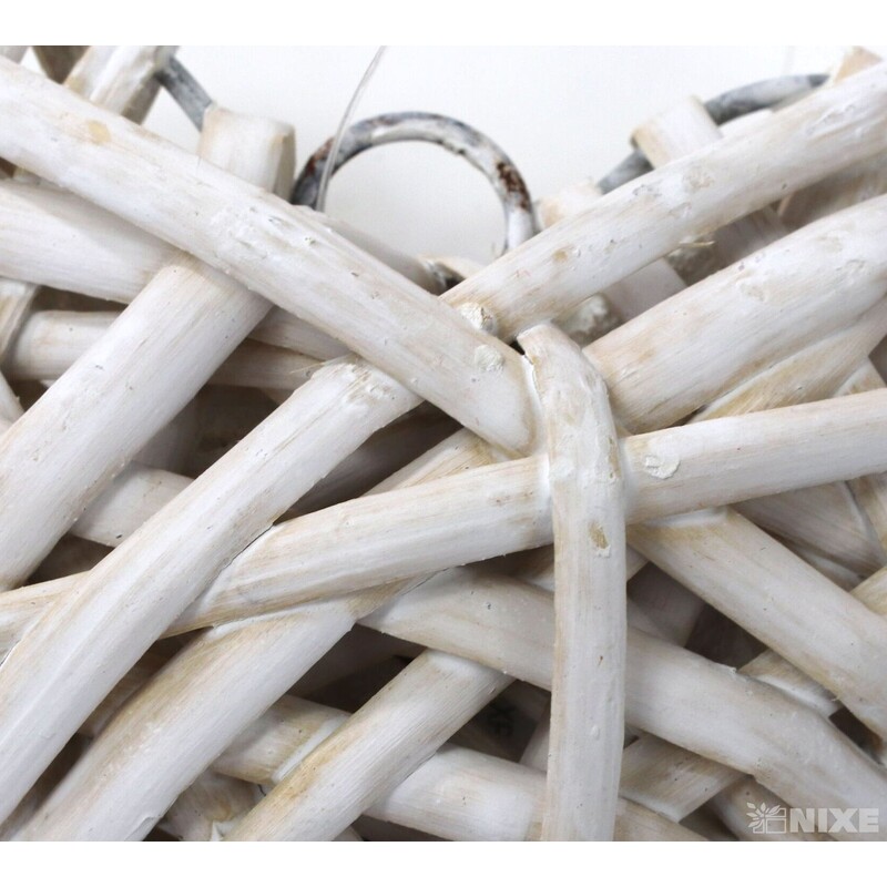 ZÁVĚS SRDCE 8cm*BÍLÁ