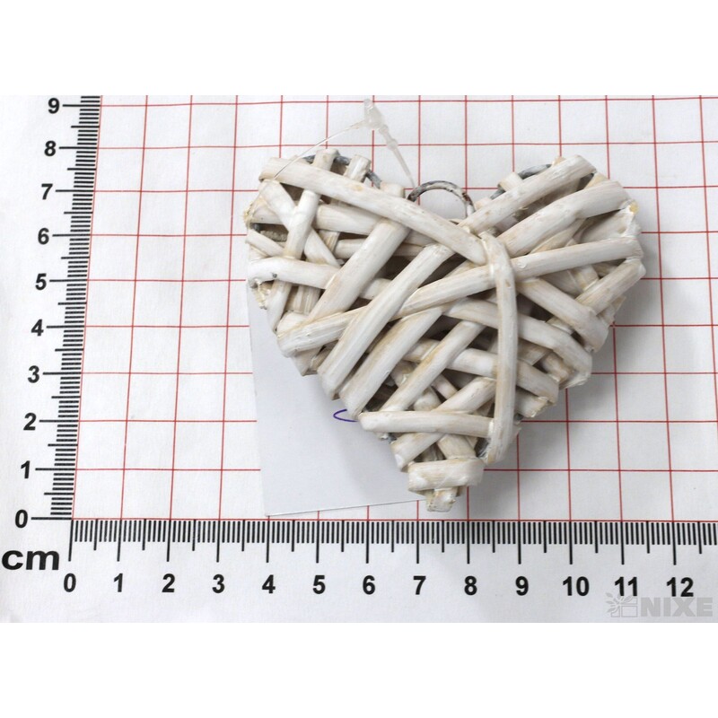 ZÁVĚS SRDCE 8cm*BÍLÁ