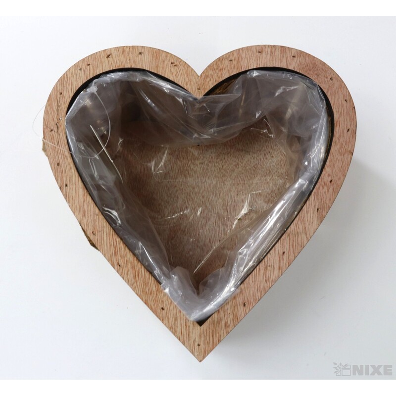 SRDCE DŘEVO 20x10cm*PŘÍRODNÍ