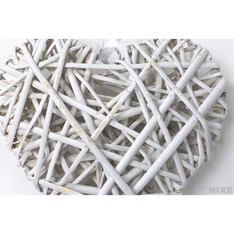 SRDCE ZÁVĚS 25cm*BÍLÁ