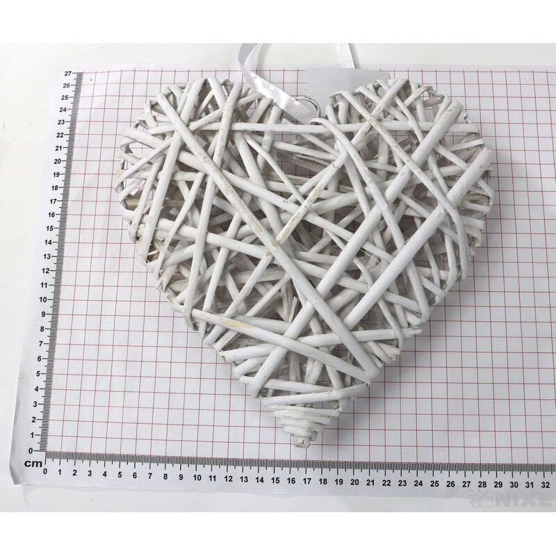 SRDCE ZÁVĚS 25cm*BÍLÁ