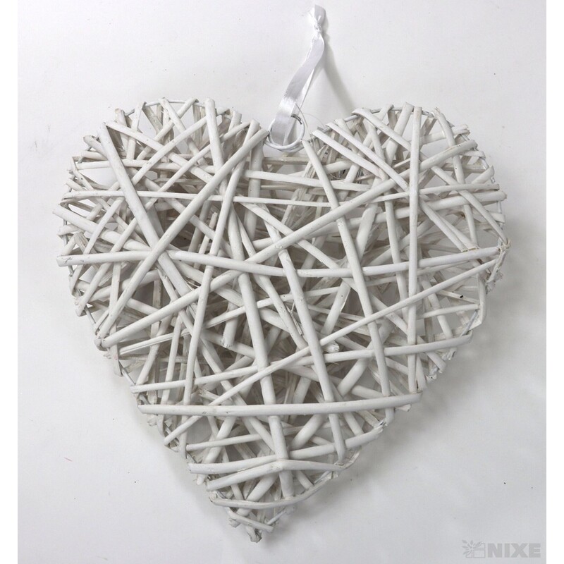 SRDCE ZÁVĚS 30cm*BÍLÁ