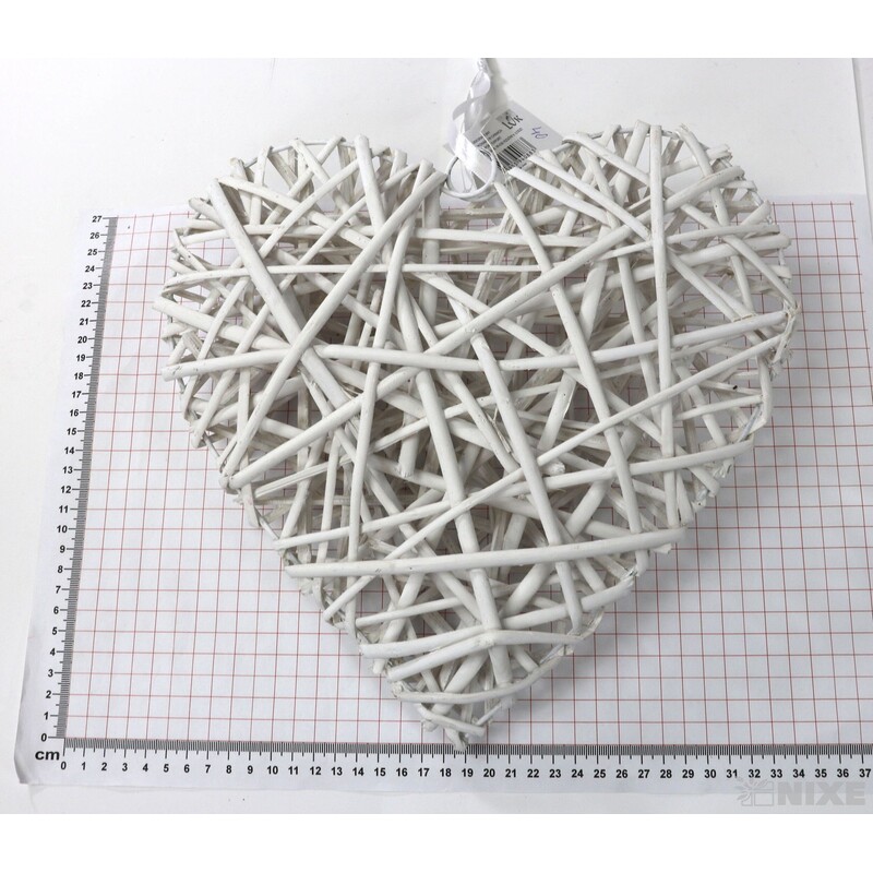 SRDCE ZÁVĚS 30cm*BÍLÁ