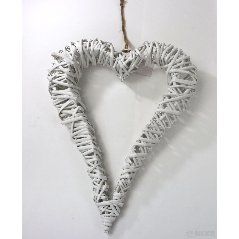 SRDCE ZÁVĚS 44cm*BÍLÁ