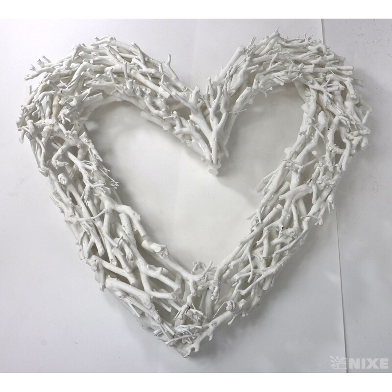 SRDCE ZÁVĚS 50cm*BÍLÁ