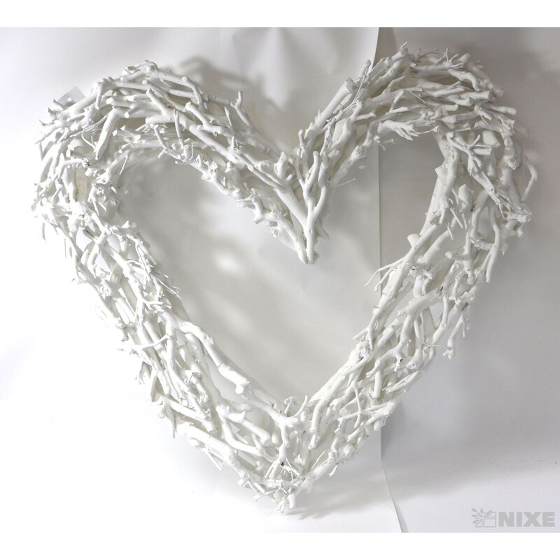 SRDCE ZÁVĚS 50cm*BÍLÁ