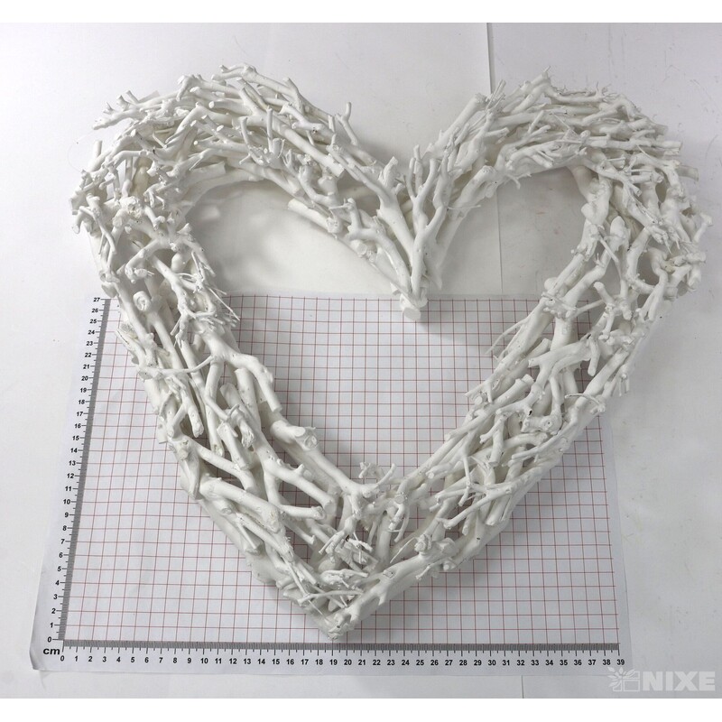 SRDCE ZÁVĚS 50cm*BÍLÁ