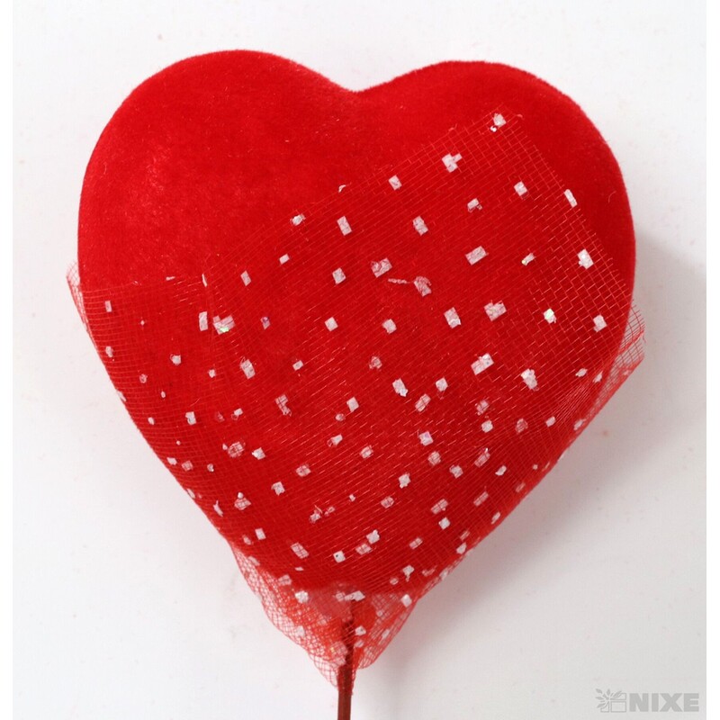 ZÁPICH SRDCE 6ks 6x26cm*ČERVENÁ