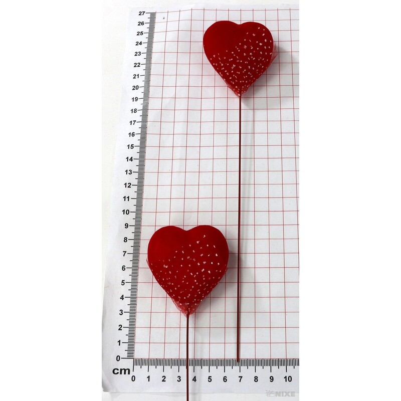 ZÁPICH SRDCE 6ks 6x26cm*ČERVENÁ