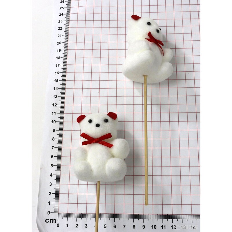 ZÁPICH MEDVÍDEK 6ks 7x22cm*BÍLÁ