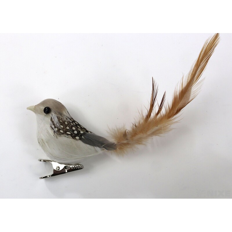 PTÁČEK KLIPS 5x10cm 12ks*PŘÍRODNÍ