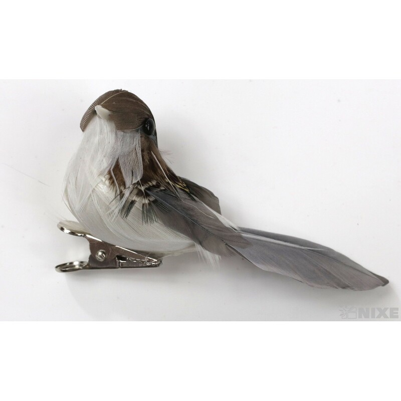 PTÁČEK KLIPS 5x8cm 12ks*PŘÍRODNÍ