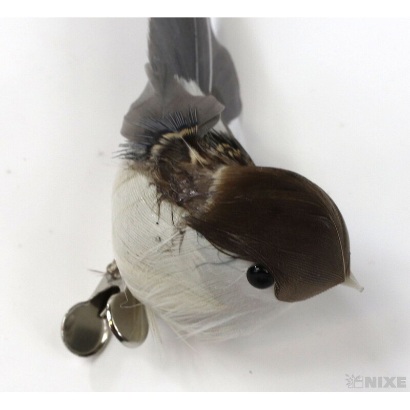 PTÁČEK KLIPS 5x8cm 12ks*PŘÍRODNÍ