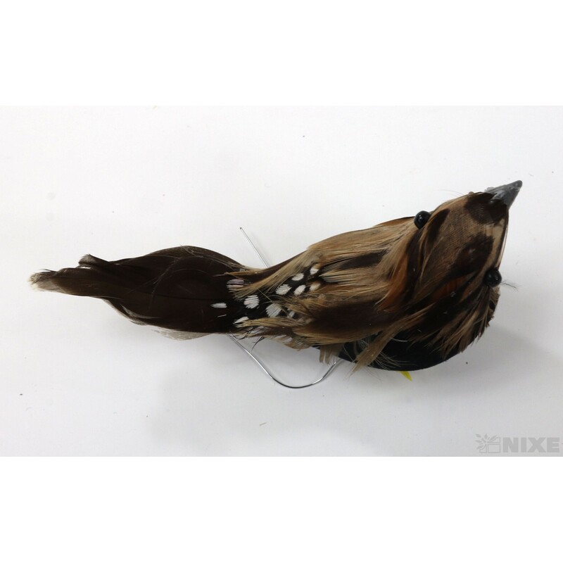 PTÁČEK KLIPS 10cm 12ks*PŘÍRODNÍ