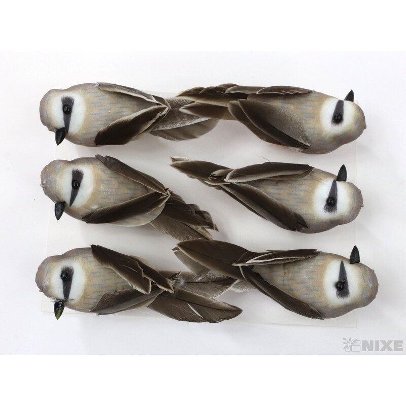 PTÁČEK KLIPS 9cm 6ks*PŘÍRODNÍ