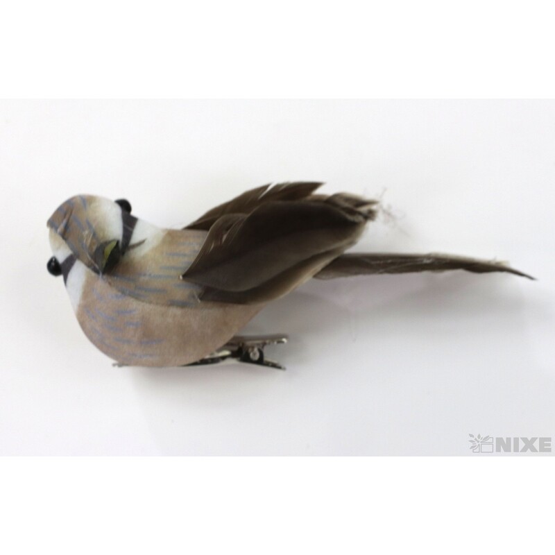 PTÁČEK KLIPS 9cm 6ks*PŘÍRODNÍ