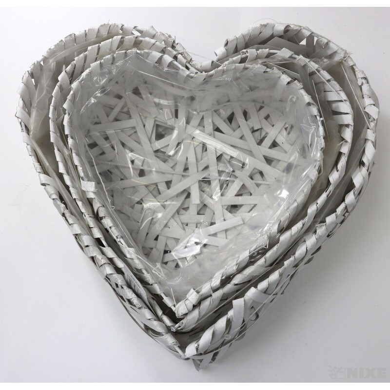 OBAL SRDCE 34x9cm 29x9 24x9*BÍLÁ