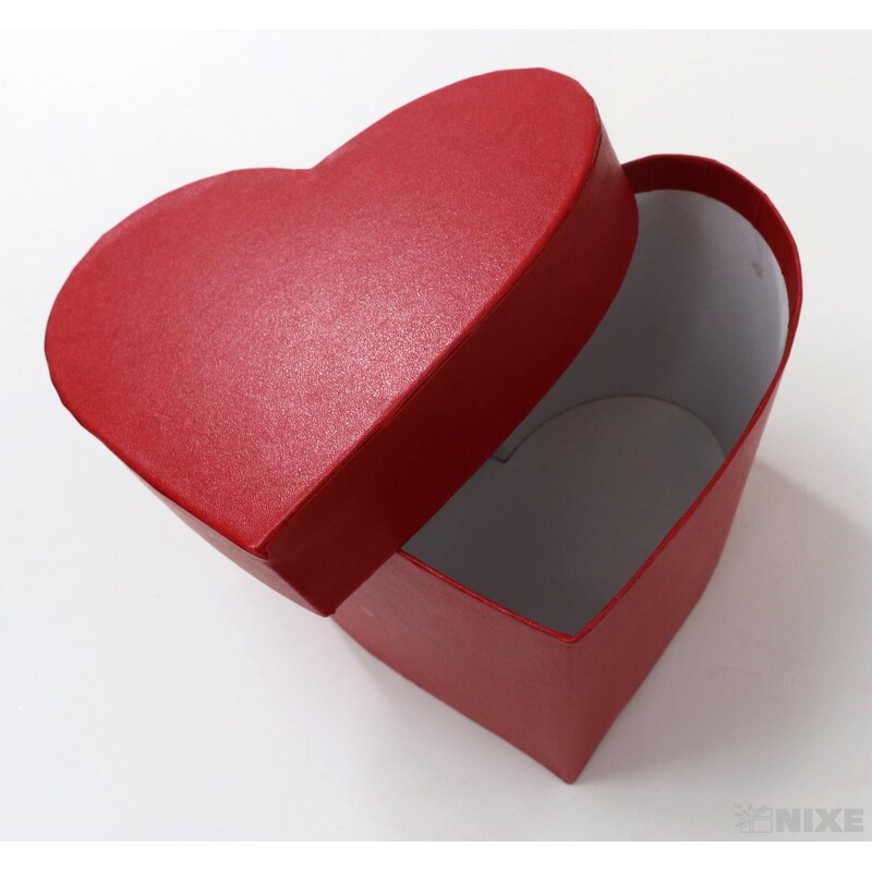 KRABICE SRDCE 5ks 13x12cm*ČERVENÁ