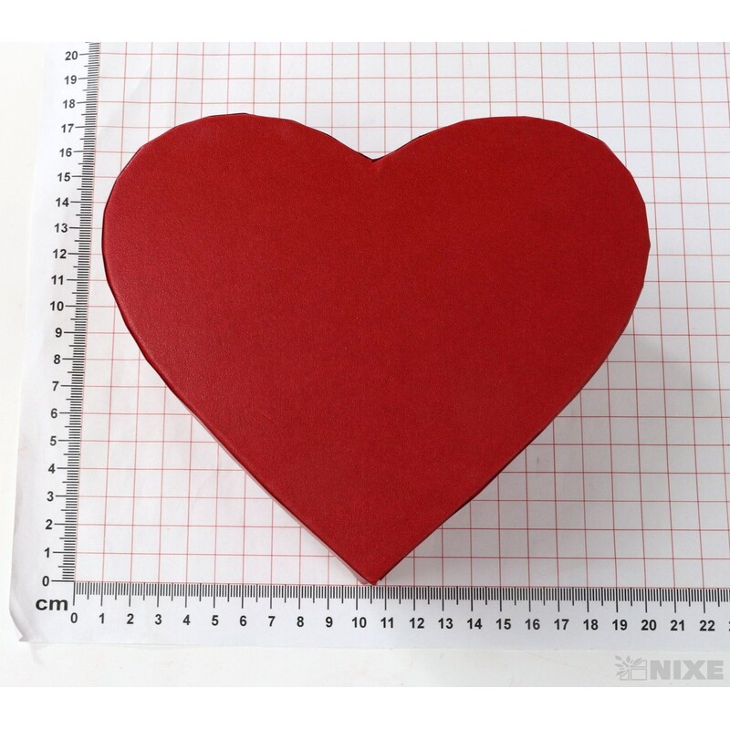 KRABICE SRDCE 5ks 13x12cm*ČERVENÁ